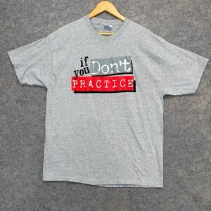 Vintage Big Ball Sports Shirt Men XL Practice Deserve Dream Double Sided Tee 90s